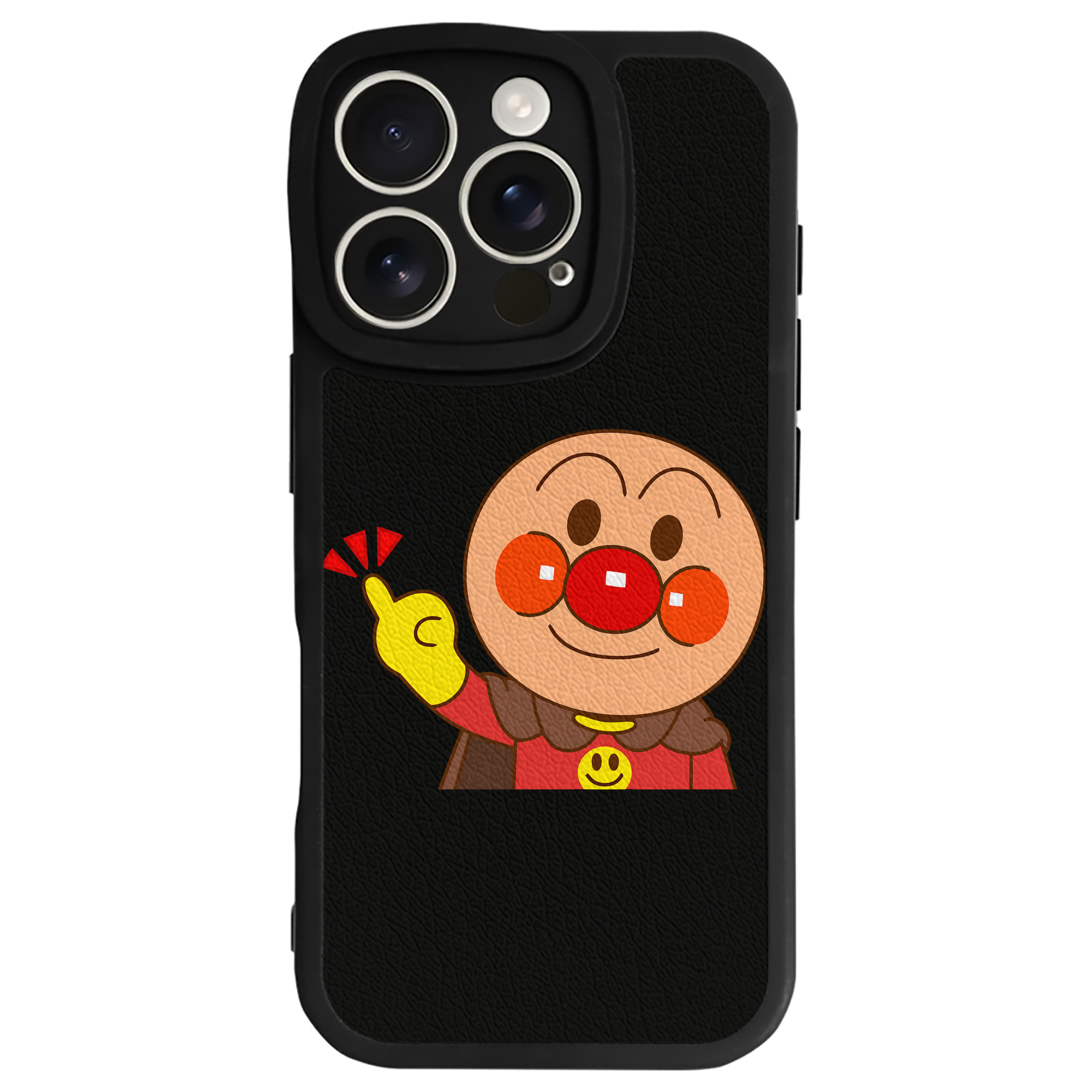 （画像用） アンパンマン Anpanman 【iPhone 16シリーズ対応】シリコンスマホケース（レザー調） 材質：シリコン
